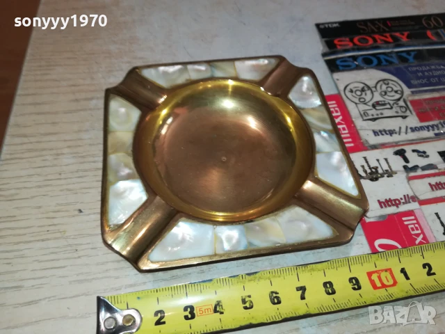 МЕСИНГОВ ПЕПЕЛНИК ОТ АНГЛИЯ 2007251923LCHERY, снимка 3 - Антикварни и старинни предмети - 51084231