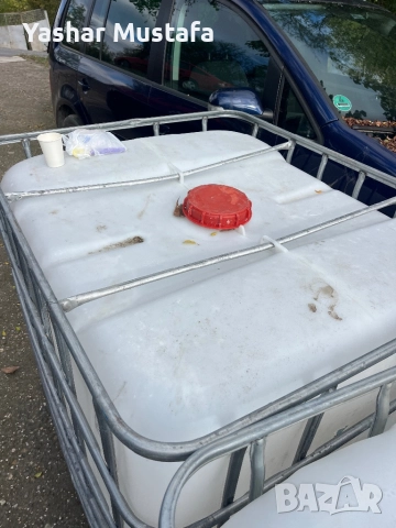 Бидон 1 тон с желязна решетка, снимка 3 - Напояване - 52174293