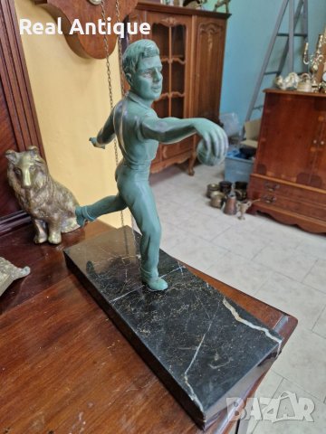 Страхотна антикварна френска фигура статуетка , снимка 5 - Антикварни и старинни предмети - 39485048