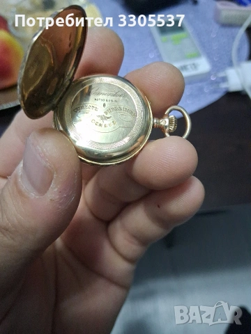 Античен швейцарски джобен часовник от 14К злато края на XIX век, снимка 5 - Дамски - 53349643