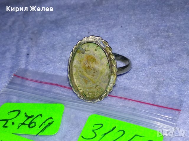 СТАРИНЕН АР ДЕКО СРЕБЪРЕН ПРЪСТЕН ВИСОКА ПРОБА СРЕБРО с ГНЕЗДО За ВГРАЖДАНЕ на Скъпоц. КАМЪК 31252, снимка 8 - Антикварни и старинни предмети - 40920590