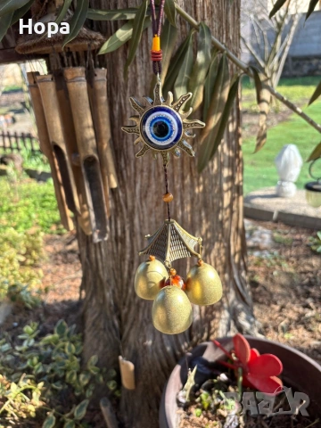 Вятърен звънец от метал Слънце с Назар , снимка 6 - Декорация за дома - 35941344