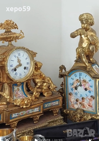 Френски каминни часовници-цени 1500 до 4500 евро, снимка 15 - Антикварни и старинни предмети - 52307844