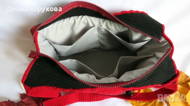 Дамска плетена чанта, снимка 2 - Чанти - 51136193