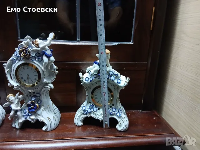 Schierholz Plaue Saxon Dresden порцеланов часовник кобалт, снимка 4 - Декорация за дома - 56070505