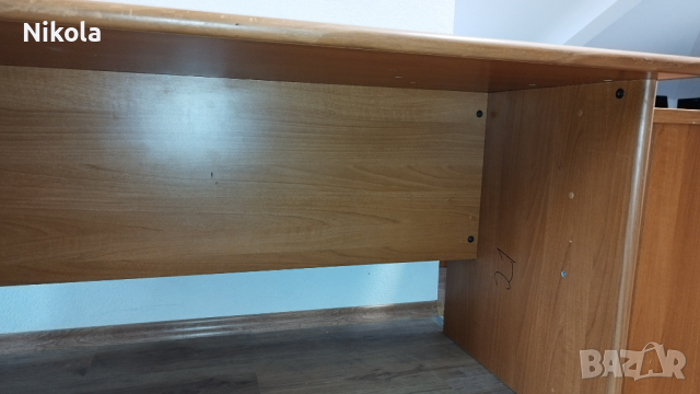 Бюро голямо  - офис маса 140/80/73см цвят дъб, снимка 6 - Бюра - 44643072