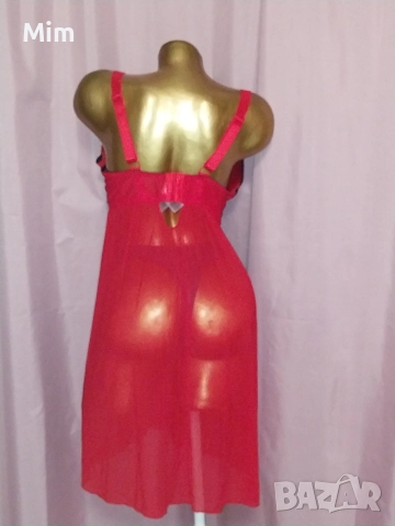 Janina 100 D Червена ефирна нощница , снимка 7 - Корсети, бюстиета, топове - 52544172