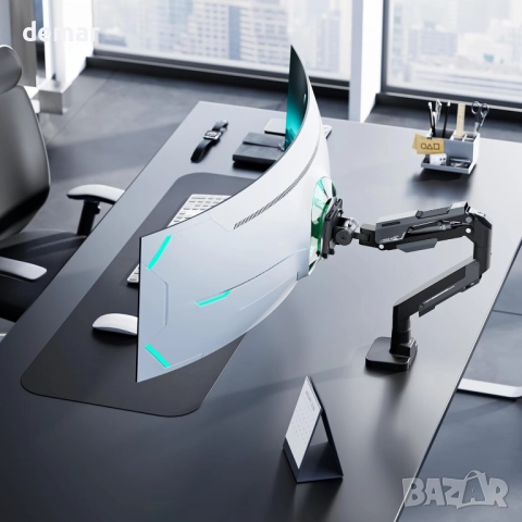 ARES WING газово пружинно рамо за ултраширок монитор плосък/извит 57", снимка 8 - Монитори - 52064697