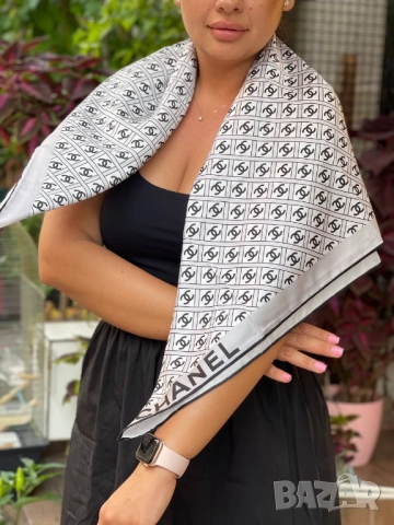 шал 100х100см chanel versace , снимка 13 - Шалове - 51454077