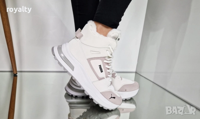 Puma Зимни Бели Стилни Дамски Боти , снимка 3 - Дамски боти - 52117155