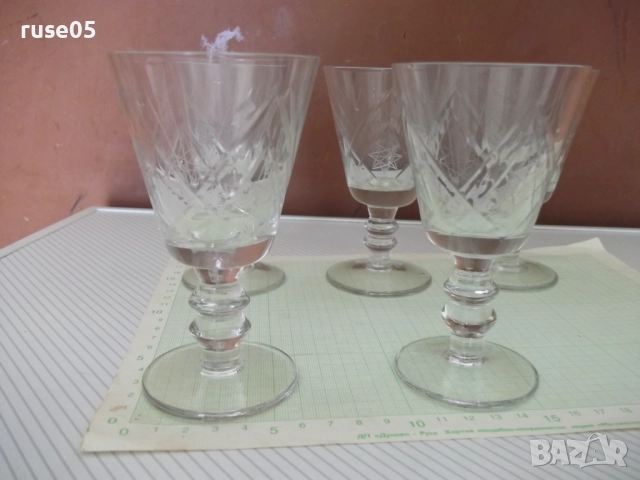 Лот от 5 бр. кристални чаши, снимка 2 - Колекции - 51458455