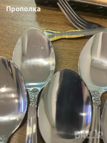  К-т прибори барокови орнаменти за шест души, неупотребявани -24бр., снимка 2 - Прибори за хранене, готвене и сервиране - 53631442