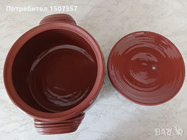 Глинен гювеч - троянска шарка, снимка 4 - Съдове за готвене - 55896130