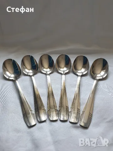 Комплект посребрени лъжици, снимка 2 - Антикварни и старинни предмети - 49149055