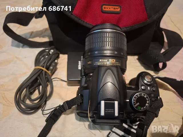 Фотоапарат Nikon D3100+обектив 55-200мм, снимка 6 - Фотоапарати - 55910688
