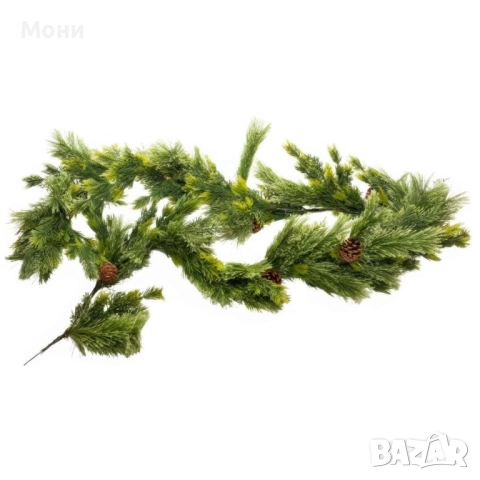 Коледна гирлянда с шишарки, 2 метра  Внесете свежест и празничен чар в дома си с тази класическа кол