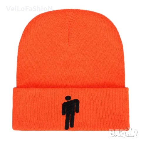 Нова зимна шапка с лого Били Айлиш (Billie Eilish), различни цветове, снимка 4 - Шапки - 46895757