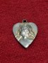 Vintage сребърно сърце, талисман висулка , снимка 2