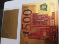 Позлатена с 24 карата злато банкнота със сертификат , снимка 4
