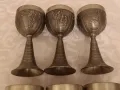 Vintage. Нов. Немски калаен сервиз за вино, ракия. Кана и 6 чаши. , снимка 14