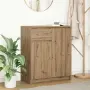 vidaXL Бюфет с чекмеджета, дъб артизан, 71x35x84 см, инженерно дърво, снимка 2