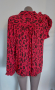 Дизайнерска риза в животински принт в червено Amisu / голям размер , снимка 8