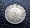 Стара монета 5 пфенига 1904 г.буква  А - Германия  - рядка,топ цена !, снимка 3