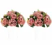 Цветна топка топка от цветя за стойка пепел от рози розови, снимка 3