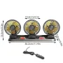 Троен вентилатор за МПС, PG376, 12V, снимка 2