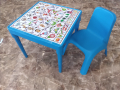 ✨Комплект детска маса с Българската азбука и столче - 4 цвята ( розов, син, зелен, жълт) , снимка 2