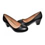Дамски ежедневни обувки в черно с среден ток 3065, снимка 2