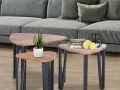 НОВИ! Комплект 3 броя холни маси модерен дизайн МДФ и стомана, снимка 8