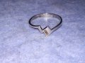 НЕЖЕН СРЕБЪРЕН ВИНТИДЖ АРТ ДАМСКИ ПРЪСТЕН СРЕБРО 925 МАЙСТОРСКА ФИНА ИЗРАБОТКА 38287, снимка 3
