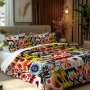 Нов 100% памук спален комплект ( бохо стил ), снимка 4