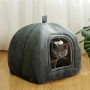 Сгъваема котешка къща 2в1 KEEPREAPER Cat Cave Dog Cave Large Cats XXL with Balls, куче , снимка 3