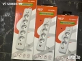 Разклонител+защита от пренапрежение, 3/4 /5 гнезда, 2 USB, 1Type-C, 2500W, бял, 1,5 м, снимка 1