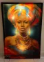 Светеща картина с LED осветление - жената 10, снимка 2