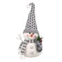 Коледен Снежен човек, С шапка в сиво и бяло, 53см, снимка 1 - Декорация за дома - 42707955