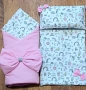 Комплект от памучно портбебе ( одеяло, чувалче),подложка с възглавница, снимка 2