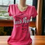 Hard Rock Cafe Paris, M размер, розова дамска тениска, снимка 1 - Тениски - 40609156