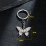 536 Ключодържател Пеперуда в сребристо медицинска стомана безплатна доставка подарък бижута , снимка 5