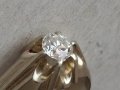 Златен 18к пръстен с Брилянт 0.65 карата/бяло злато диамант/, снимка 1