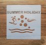 Шаблон стенсил Лято summer holiday 15х15 см скрапбук декупаж 