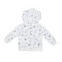 Бебешка жилетка с качулка и джобове, Бело/ сиво, 6м, снимка 1 - Жилетки и елечета за бебе - 41734055