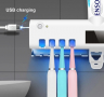 Поставка, дозатор и UV стерилизатор за четки за зъби
