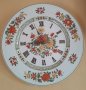 Красив кухненски порцеланов часовник чиния-Junghans, снимка 1 - Колекции - 44395465