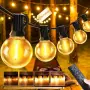LED външен гирлянд JEYMORKEY, 30 метра, външни градински светлини, 40+2 LED крушки, IP44 , снимка 1