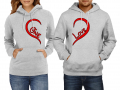 Суитчър/Суитшърт за двойки One Love,Любов,Обич,Подарък,Празник,Сърце., снимка 2