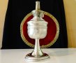 Газена лампа Кosmos Вrenner с картина Лорелай,калай. , снимка 1 - Антикварни и старинни предмети - 40951161