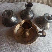 Четири старинни свещници, снимка 5 - Антикварни и старинни предмети - 42614242